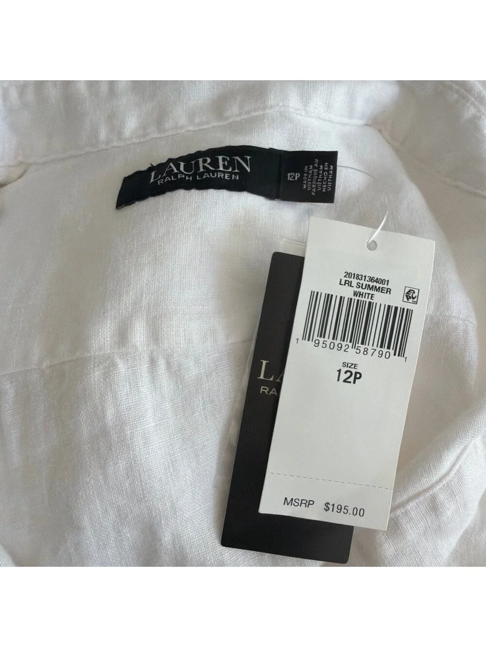 Ralph Lauren Belted Cotton-Blend Shirtdress size 12 P